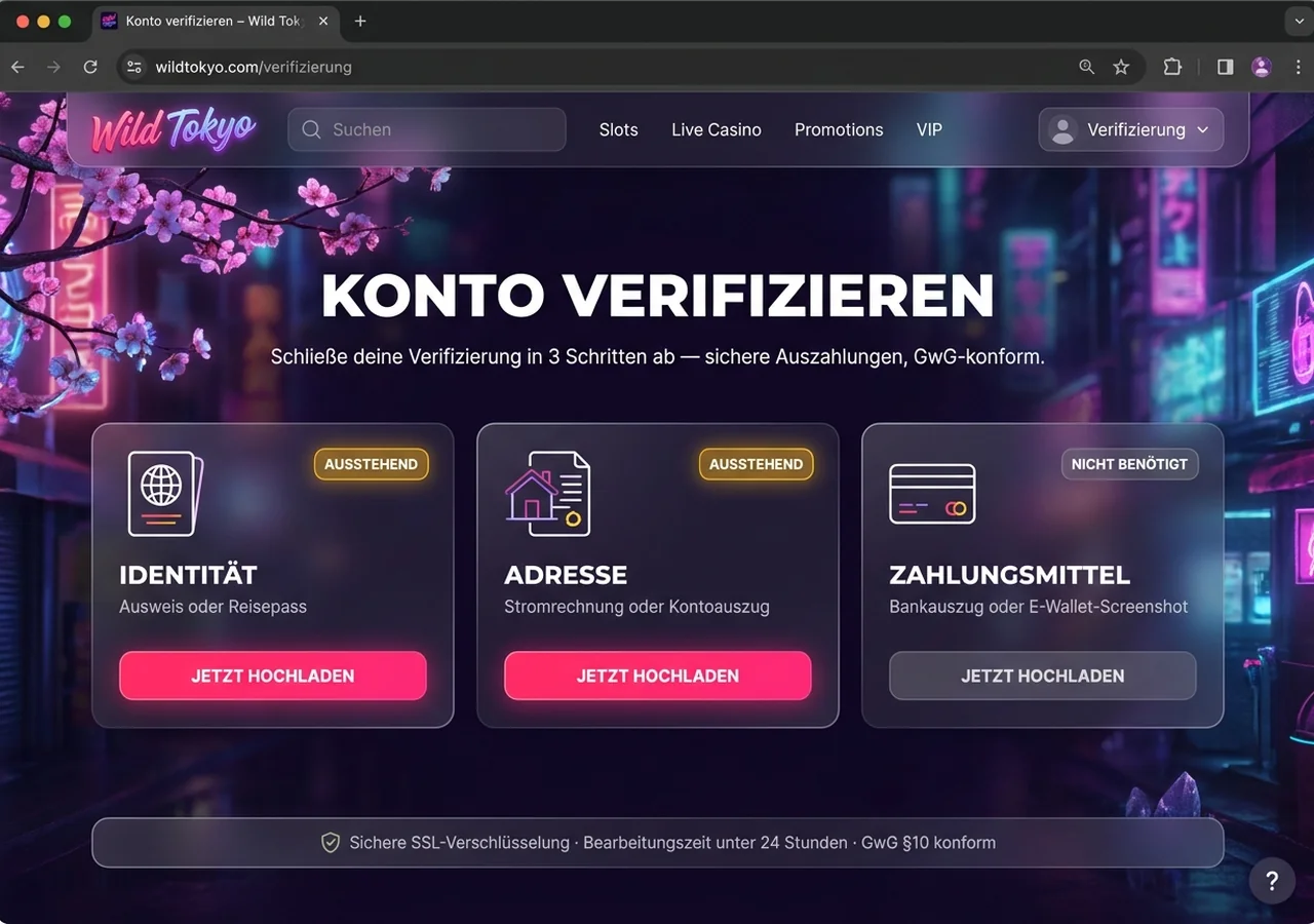Konto-Verifizierung (KYC) – Wild Robin